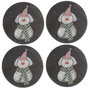 Hermia Set de 4 Salvamanteles Multicolor de 37 cm